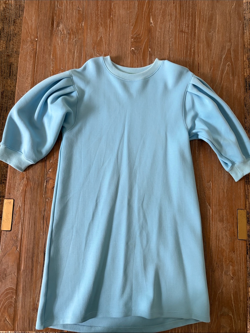 Addison Bay sz small Light Blue Puff Sleeve Sweatshirt Dress